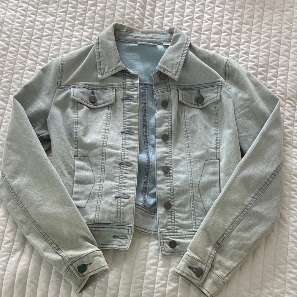 New York & Company Light Blue Jean Jacket